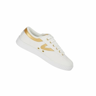Tretorn Draper James x Nylite Plus Leather Women's Sneakers Grey | OMK-312746