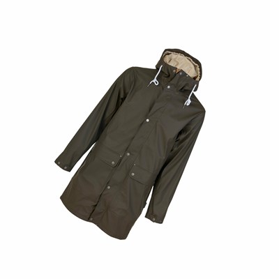 Tretorn Evald 2.0 Raincoat Men's Rain Jackets Black / Olive | RYA-372960