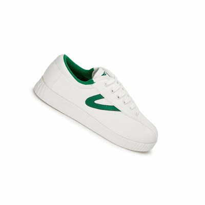 Tretorn Nylite Plus Canvas Women's Sneakers White / Green | SMK-745169