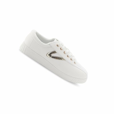 Tretorn Nylite Plus Leather Women's Sneakers Grey | XKJ-965814