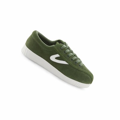 Tretorn Nylite Plus Suede Women's Sneakers olive | ARQ-839470