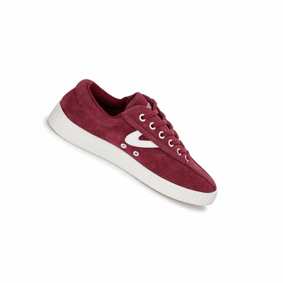 Tretorn Nylite Plus Suede Women's Sneakers Black / White | VKS-532098